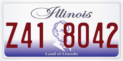 IL license plate Z418042