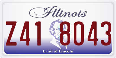 IL license plate Z418043