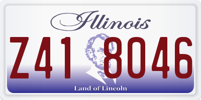 IL license plate Z418046