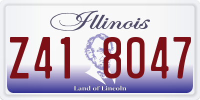 IL license plate Z418047