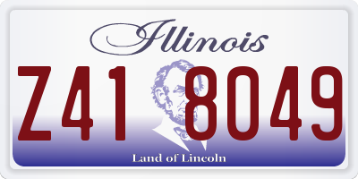 IL license plate Z418049