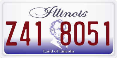 IL license plate Z418051
