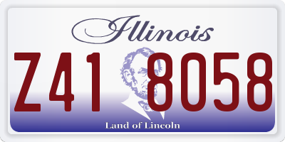 IL license plate Z418058