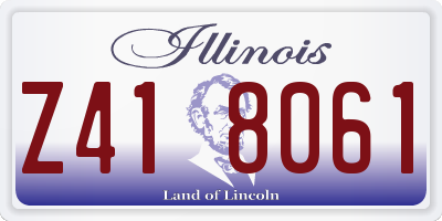 IL license plate Z418061