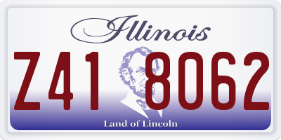 IL license plate Z418062