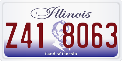 IL license plate Z418063