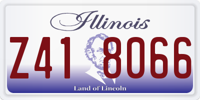 IL license plate Z418066