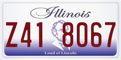 IL license plate Z418067