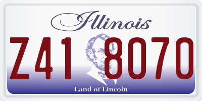 IL license plate Z418070