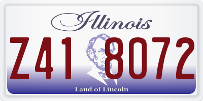 IL license plate Z418072