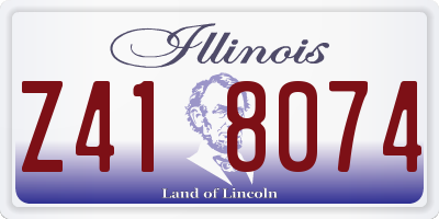 IL license plate Z418074