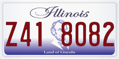 IL license plate Z418082