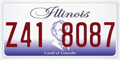 IL license plate Z418087