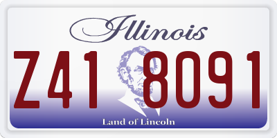 IL license plate Z418091