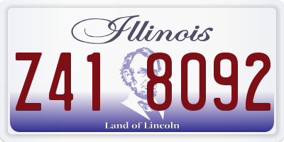 IL license plate Z418092