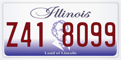 IL license plate Z418099