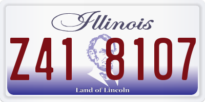 IL license plate Z418107
