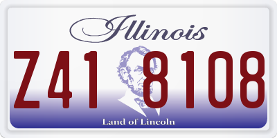IL license plate Z418108