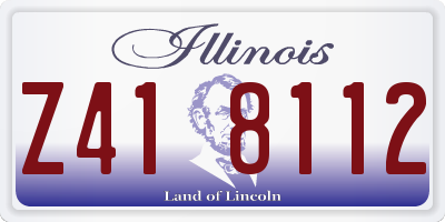 IL license plate Z418112
