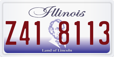 IL license plate Z418113
