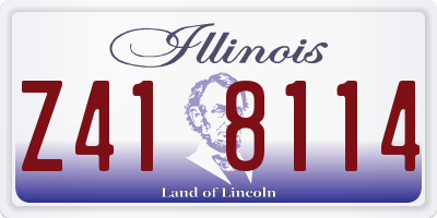 IL license plate Z418114