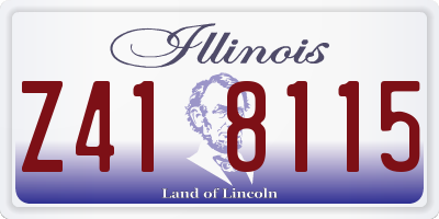 IL license plate Z418115