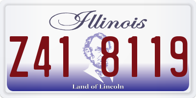 IL license plate Z418119