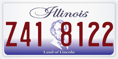 IL license plate Z418122