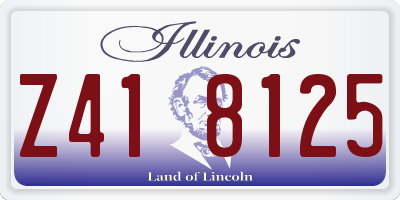 IL license plate Z418125