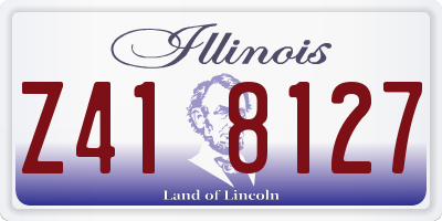 IL license plate Z418127