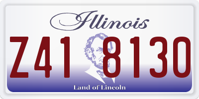 IL license plate Z418130
