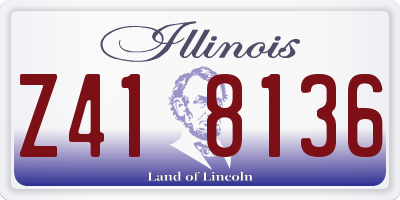IL license plate Z418136