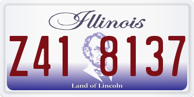 IL license plate Z418137