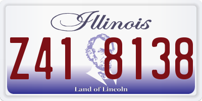 IL license plate Z418138