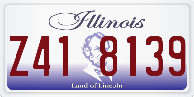 IL license plate Z418139