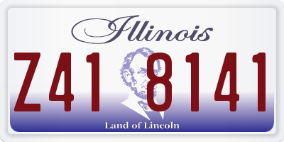 IL license plate Z418141