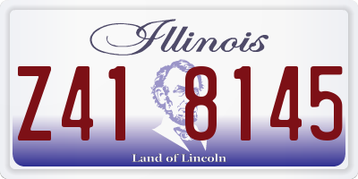 IL license plate Z418145