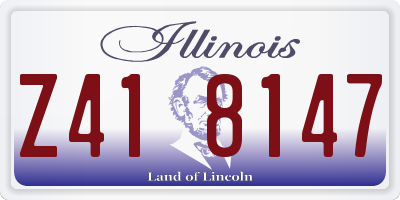IL license plate Z418147