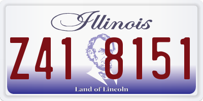IL license plate Z418151