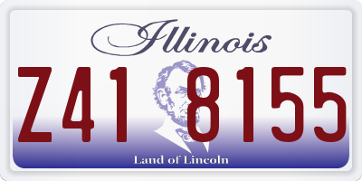 IL license plate Z418155