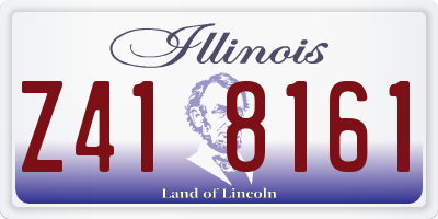 IL license plate Z418161