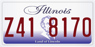 IL license plate Z418170