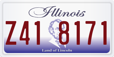 IL license plate Z418171