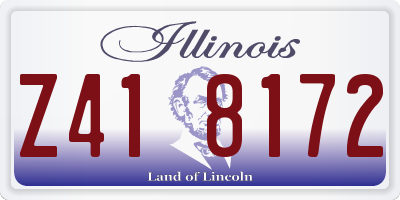 IL license plate Z418172