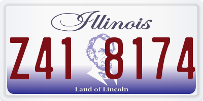 IL license plate Z418174