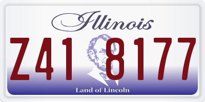 IL license plate Z418177