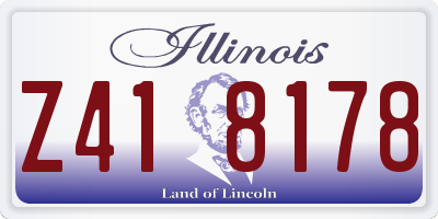 IL license plate Z418178