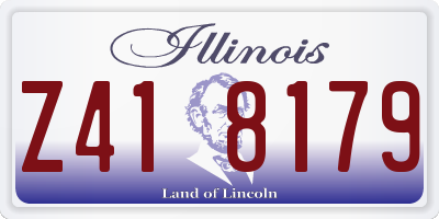 IL license plate Z418179