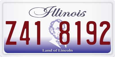 IL license plate Z418192