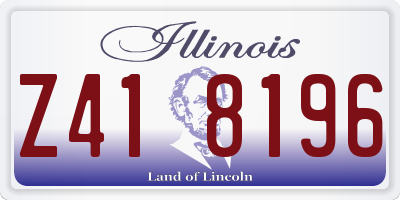 IL license plate Z418196